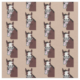 Tecido Arte Animal Engraçada Com Cartoon Rindo