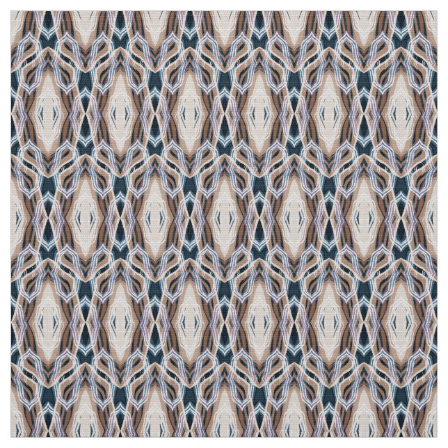 Tecido arte bege azul escura Deco geométrico (Modelo)