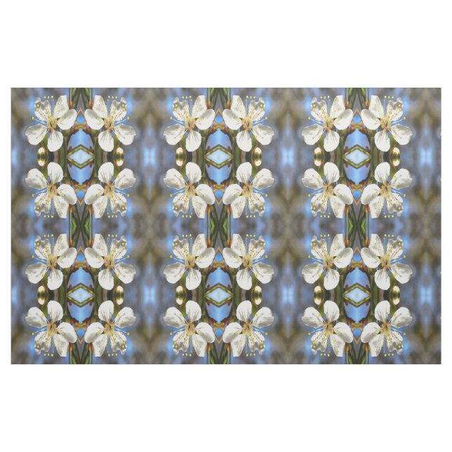 Tecido Arte Botânica do Flor de ameixa (Fat Quarter)