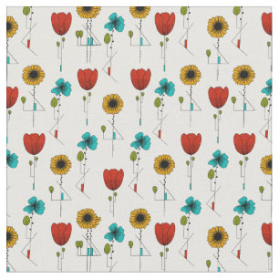 Tecido Arte Contemporânea Noveau Padrão Floral
