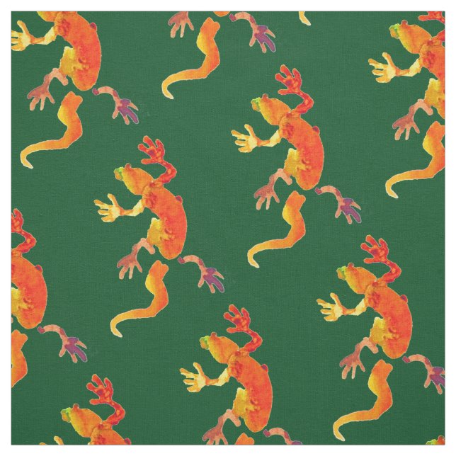 Tecido Arte da aguarela do réptil do lagarto dos animais (Modelo)