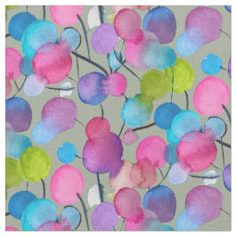 Tecido Arte de Árvore de Verão, cor-de-rosa abstrato