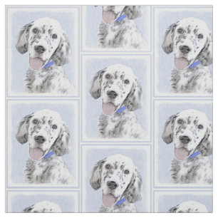 Tecido Arte de Cão de Pintura de Belton, Setter Azul