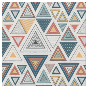 Tecido Arte de Padrão Abstrato Geométrico Moderno de Triâ