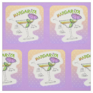 TECIDO ARTE DO COCKTAIL DA RECEITA DE MARGARITA