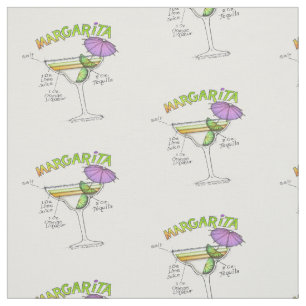 TECIDO ARTE DO COCKTAIL DA RECEITA DE MARGARITA