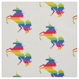Tecido Arte do Rainbow Unicorn
