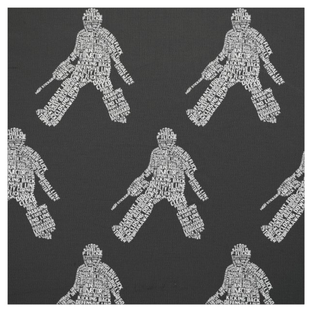 Tecido Arte em Palavra de Goleiro de Hóquei em Campo (Modelo)