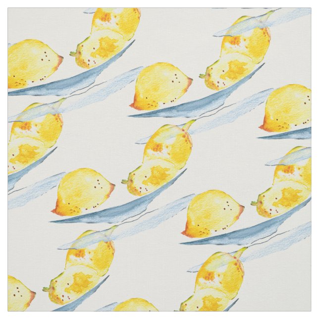 Tecido Arte fruta de limões amarelos (Modelo)