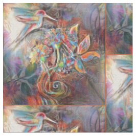 Tecido Arte macia dos Pastels do vôo do colibri