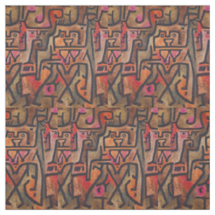 Tecido Arte Moderna Expressionista Abstrata da Floresta d