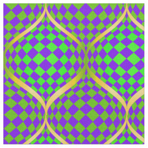 Tecido Arte Op de Taffi Puro Verde e Amarelo