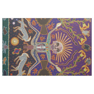Tecido Arte tribal étnica Boho da deusa asteca maia