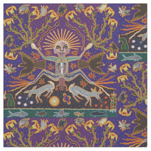 Tecido Arte tribal étnica Boho da deusa asteca maia