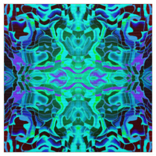 Tecido ArteDeco Geométrico Linear Aqua Roxo Azul Roxo