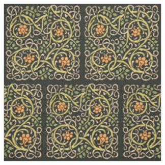 Tecido Artes e Ofícios Vintage Padrão Floral Roycroft