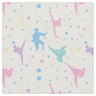 Tecido Artes marciais Karate Abstrato Stars Sparkles