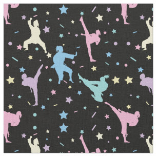 Tecido Artes marciais Karate Abstrato Stars Sparkles