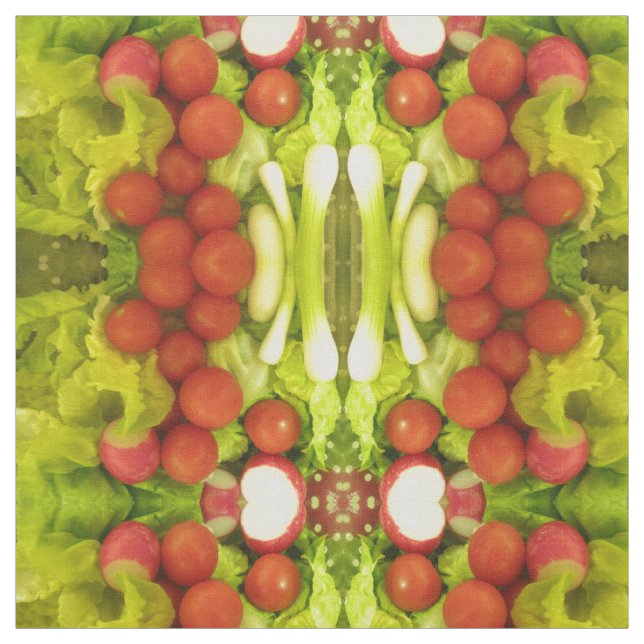 Tecido Artesanal Padronizado Legumes Salada (Modelo)