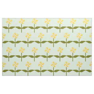 Tecido Artesanato Floral de Flor Amarelo
