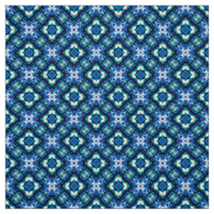 Tecido Artesanatos de Filtragem Azul Branco Brilhante2 Te