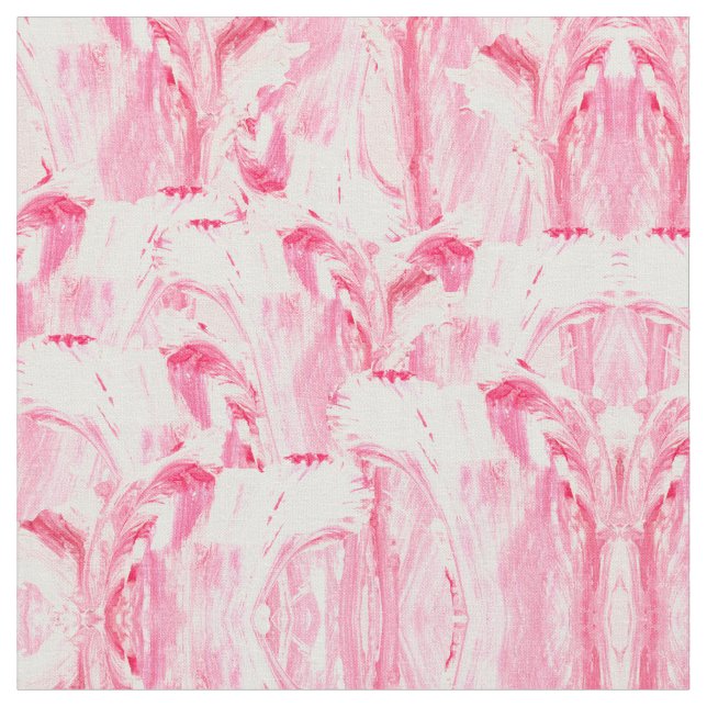 Tecido Artsy Girly Coral Cor-de-Rosa Abstrato (Detalhe)