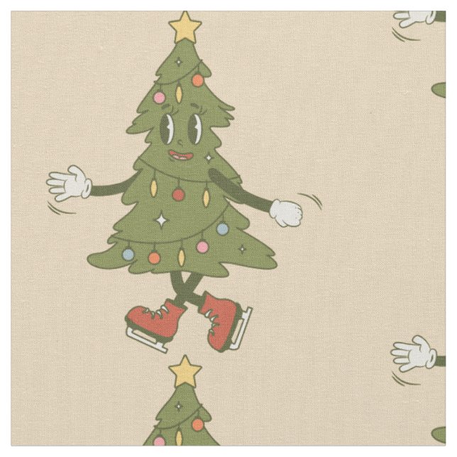 Tecido árvore de natal da safra 1960 (Detalhe)