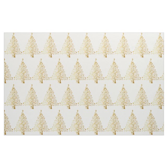 Tecido Árvore de Natal Dourada do rico Thunder_Cove (Fat Quarter)