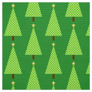 Tecido Árvore de Natal moderna das bolinhas do verde