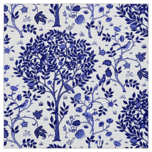 Tecido Árvore de William Morris de vida, de azuis