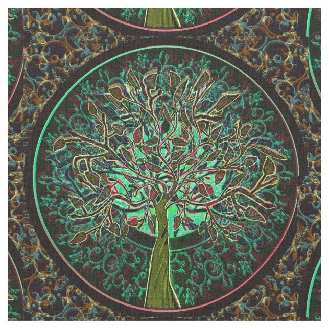 Tecido Árvore do outono (Detalhe)