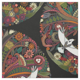 Tecido árvore do preto da vida