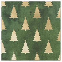 Árvores de Natal Douradas em Verde