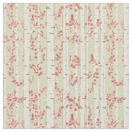 Tecido Árvores de passarinho