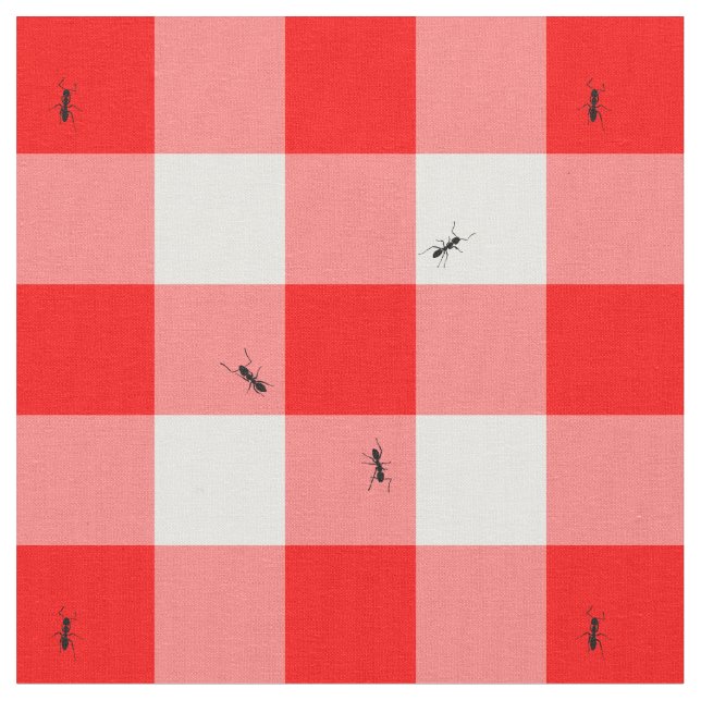 Tecido As formigas no guingão verificam Lifesize (Detalhe)