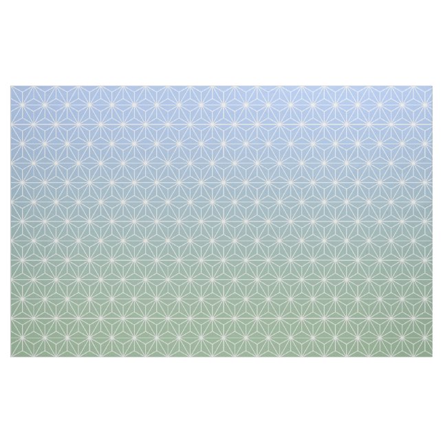 Tecido Asanoha Azul e Verde (pequena amostra) (Fat Quarter)
