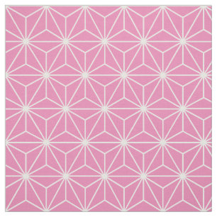 Tecido Asanoha Geométrica Stars Mauve Rosa