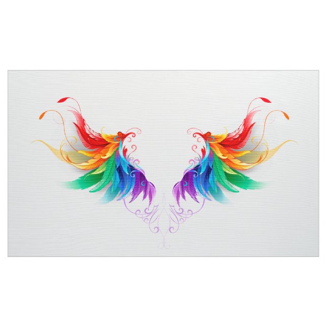 Tecido Asas Fluffy Rainbow (Jarda)