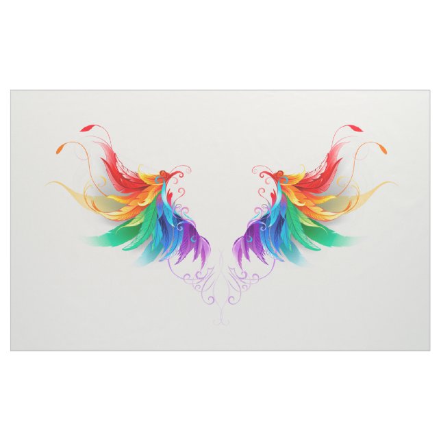 Tecido Asas Fluffy Rainbow (Jarda)