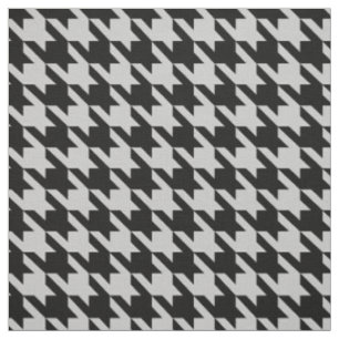 Tecido Ash Cinza Black Houndstooth Check