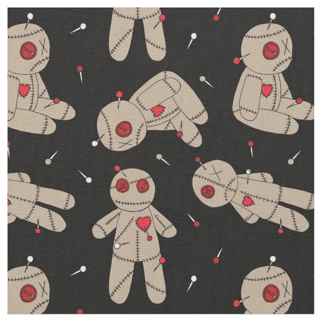 Tecido Assustador Gótico de Dolls Voodoo Hallowen (Detalhe)