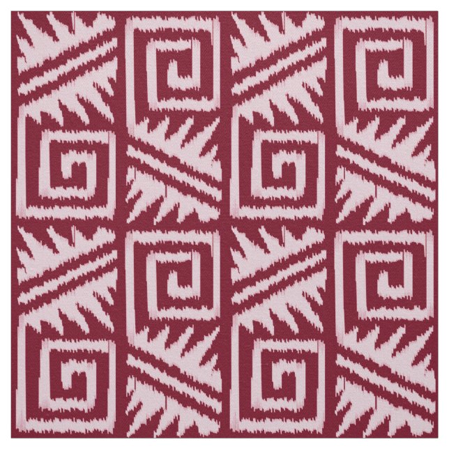 Tecido Asteca de Ikat - Borgonha e rosa (Modelo)