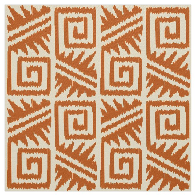 Tecido Asteca de Ikat - laranja macia da oxidação (Modelo)