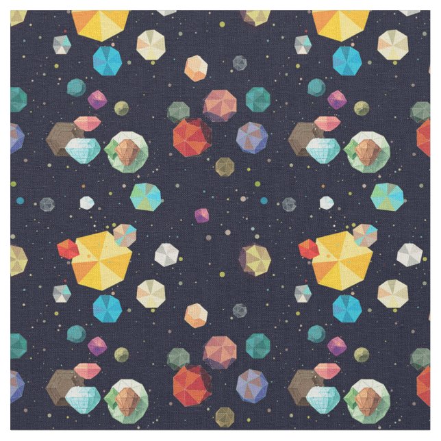 Tecido Asteróides do espaço (Detalhe)