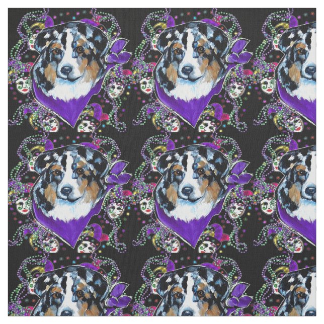 TECIDO AUSTRALIAN SHEPHERD - MARDI GRAS (Modelo)