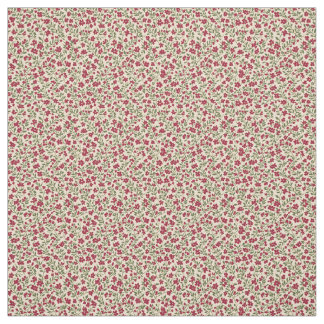 Tecido Autêntico Sprig Floral Burgundy Atenuado dos Anos
