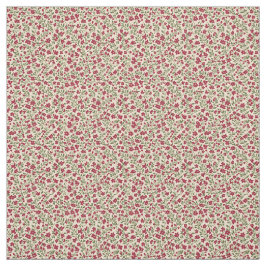 Tecido Authentic 1940s Muted Burgundy Floral Sprig 