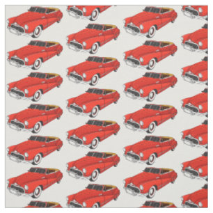 Tecido Automóvel clássico vermelho 1948