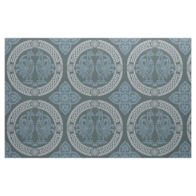 Tecido Aves Bizantinas, Indigo (Fat Quarter)