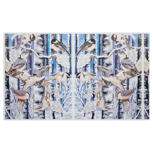 Tecido Aves de inverno (Fat Quarter)